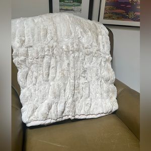 Pottery Barn Ruched Faux Throw